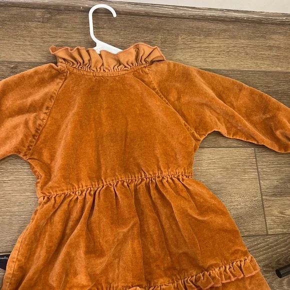 Beet World Dress Girls Fall Dress Orange Ruffle - Picture 2 of 10